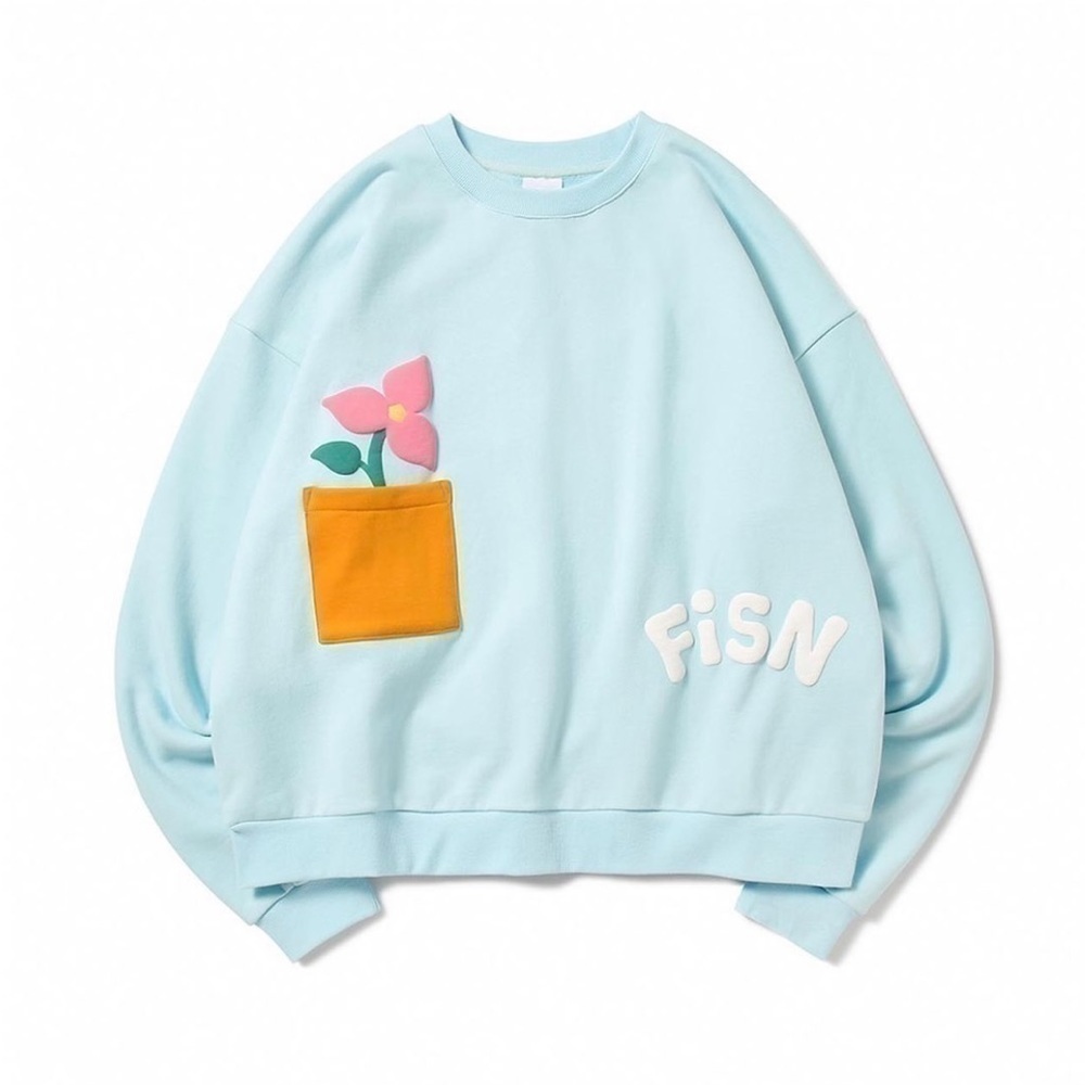 NWT FisN Future Is Now ComplexCon Exclusive Flower Blue Crewneck Sweater M      